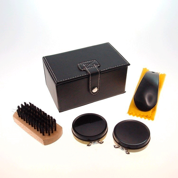 Kit caixa de engraxar e polimento de sapato personalizado