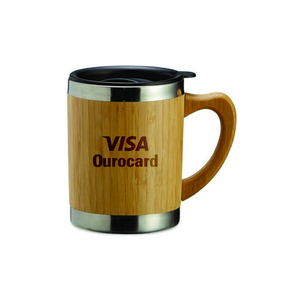 Caneca de Bambu 300ml Personalizada