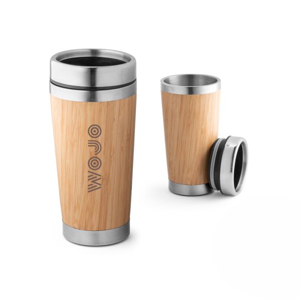 Copo em Bambu e Inox Personalizado