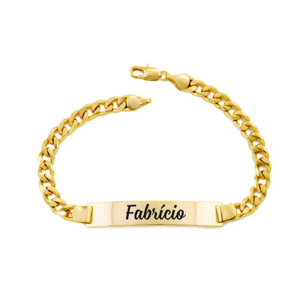 Pulseira masculina personalizada com nome