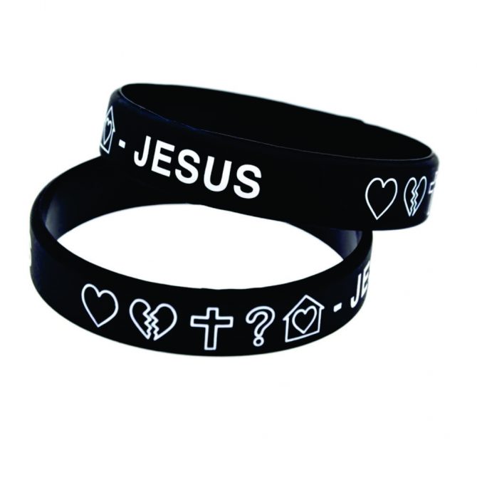 Pulseira de Silicone Religiosa