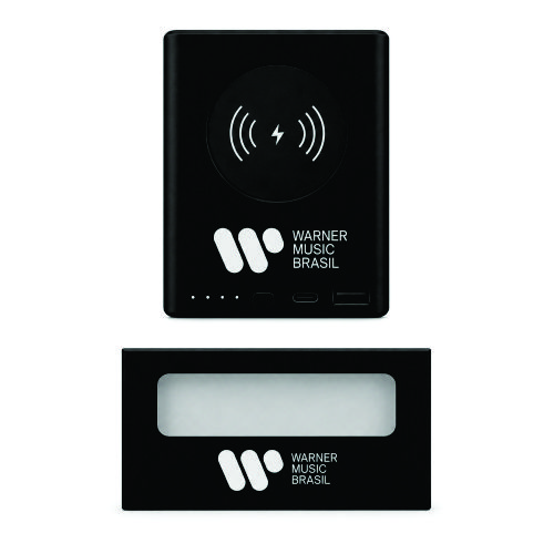 Bateria Portátil e Carregador Wireless Personalizada
