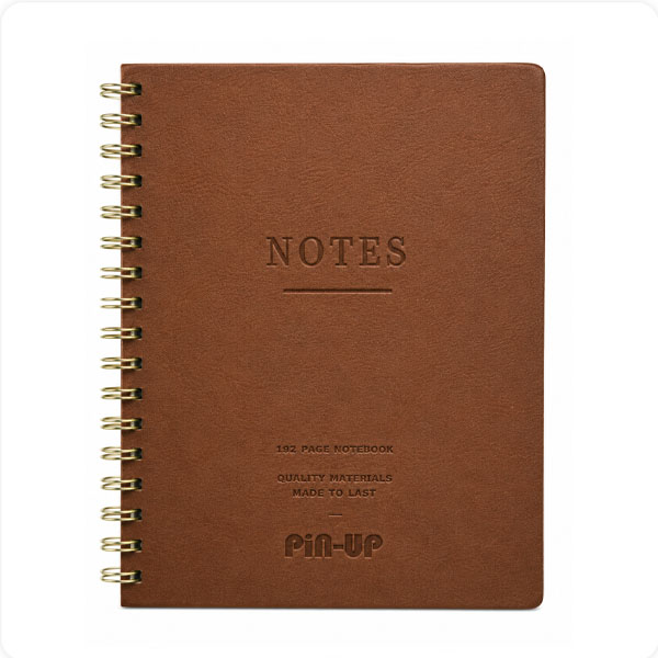 Caderno Couro Sintético Espiral Caderno