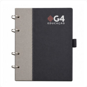 Caderno Fichário de Couro Sintético