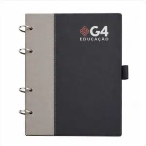 Caderno Fichário de Couro Sintético