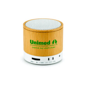 Caixa de Som em Bambu Personalizada