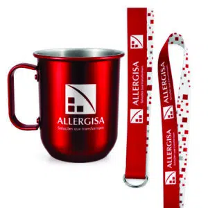 Caneca com cordão personalizado