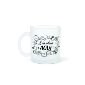 Caneca de vidro personalizada