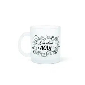Caneca de vidro personalizada