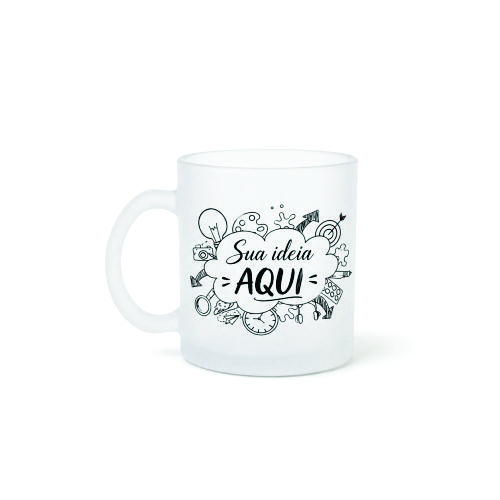 Caneca de vidro personalizada