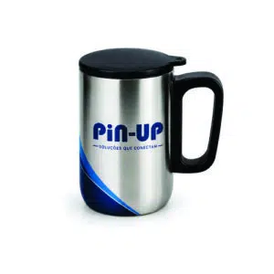 Caneca de inox com Cabo e Tampa
