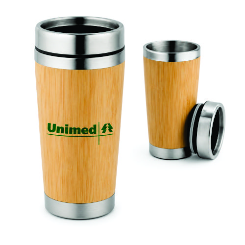 Copo em Bambu e Inox Personalizado