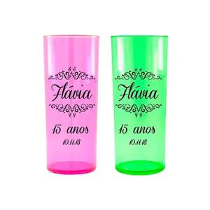 Copos personalizados 15 anos