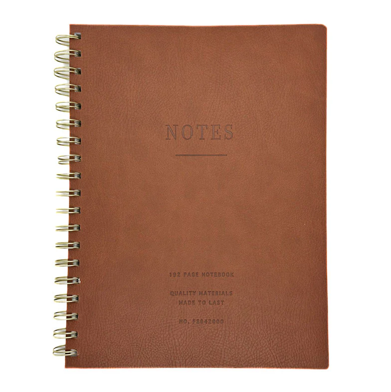 Caderno Couro Sintético Espiral Caderno