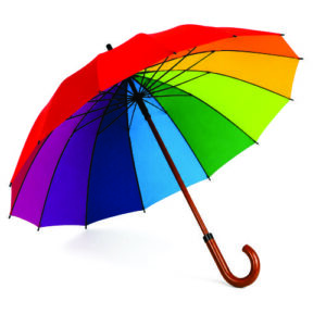 Guarda-Chuva Arco-Íris em 190T Pongee