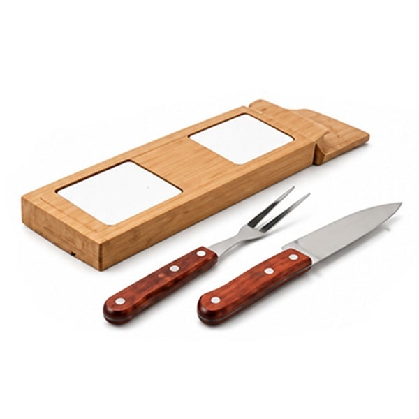Kit Churrasco 2 Peças com Estojo Personalizado