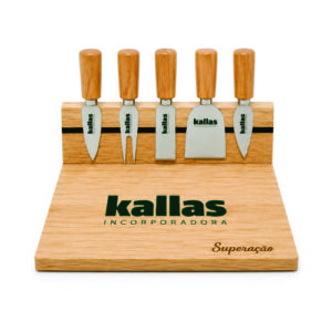 Kit Queijo em Madeira Personalizado