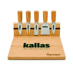 Kit Queijo em Madeira Personalizado