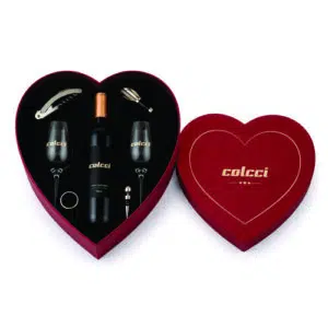 Kit Vinho Coração Personalizado