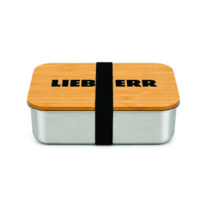 Lancheira Inox com Tampa em Bambu