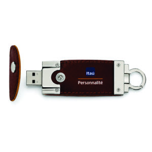 Pen drive Couro Sintético Brinde