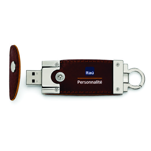 Pen drive Couro Sintético Brinde