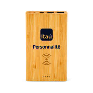 PowerBank em Bambu Personalizado