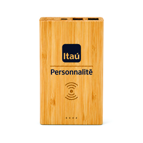 PowerBank em Bambu Personalizado