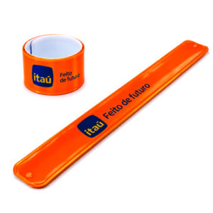 Pulseira Bate-Enrola Refletiva Personalizada
