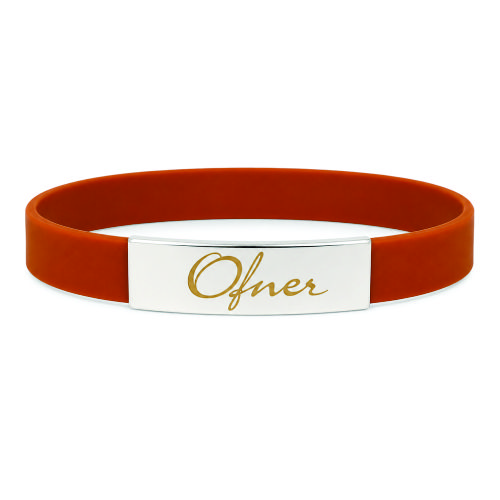 Pulseira de Silicone com Acabamento em Metal Personalizada