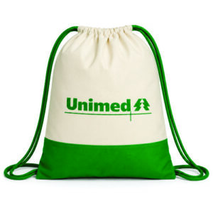 Saco tipo Mochila 100% Algodão Personalizado