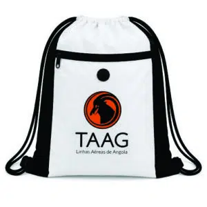 Sacola tipo Mochila com Bolso Frontal Personalizada