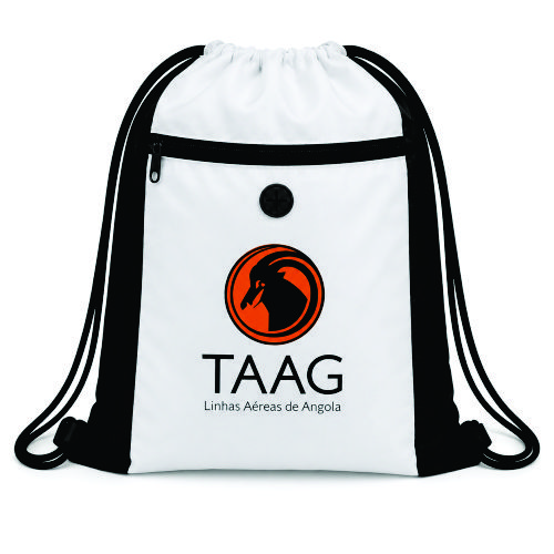 Sacola tipo Mochila com Bolso Frontal Personalizada