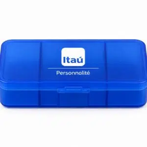 Porta Comprimidos com Tampa e 7 Divisórias
