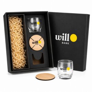 Kit Whisky Copos e Porta Copo Personalizado