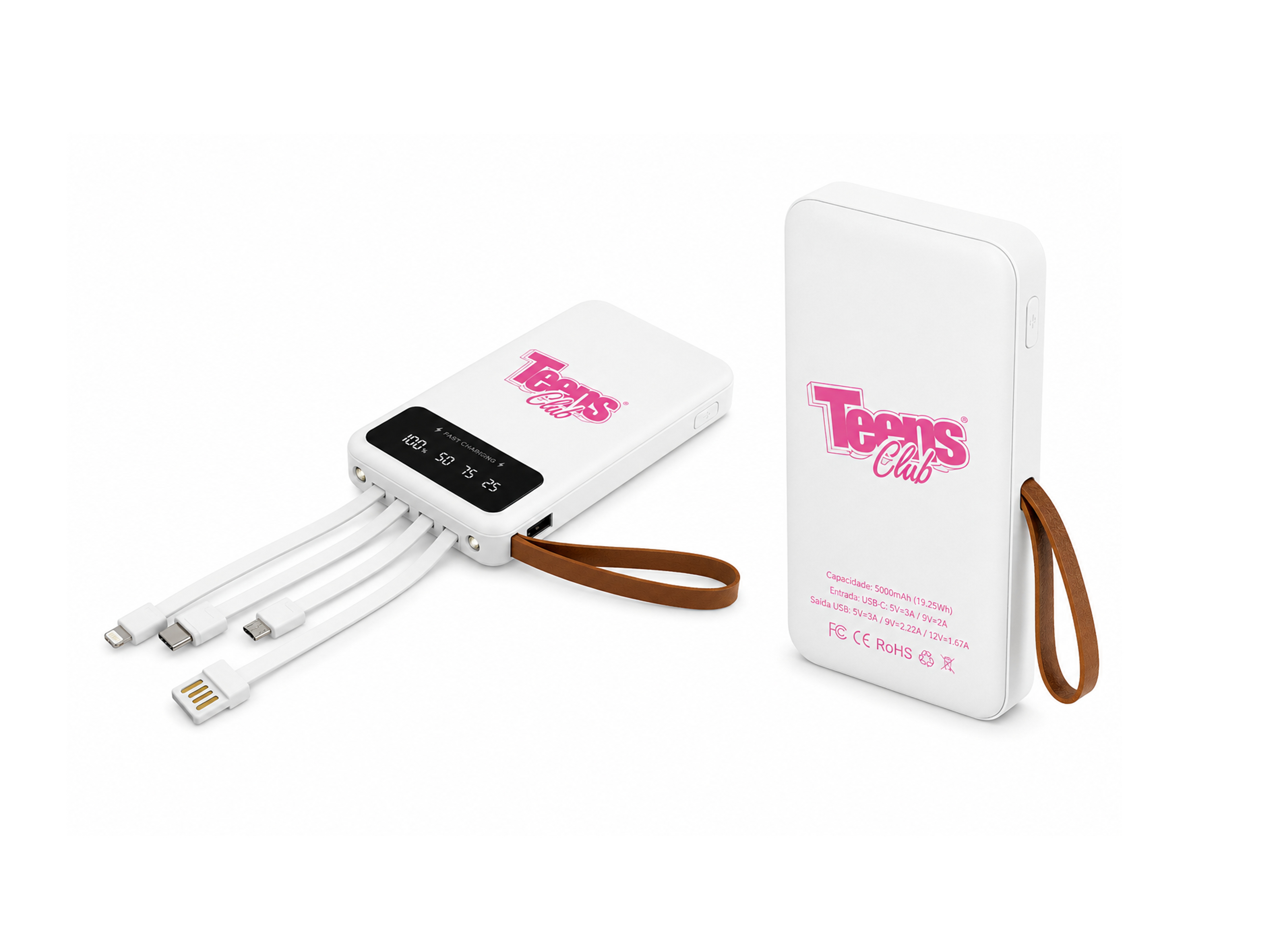 Power Bank 10.000mAh com Carregamento via Indução