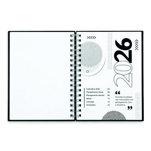 Agenda Mensal Capa Dura Personalizada