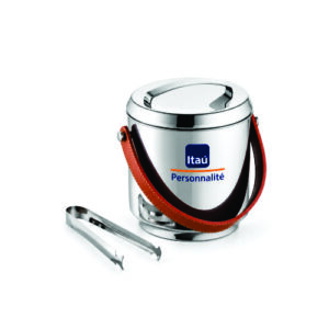 Balde Térmico Aço Inox Alça de Couro