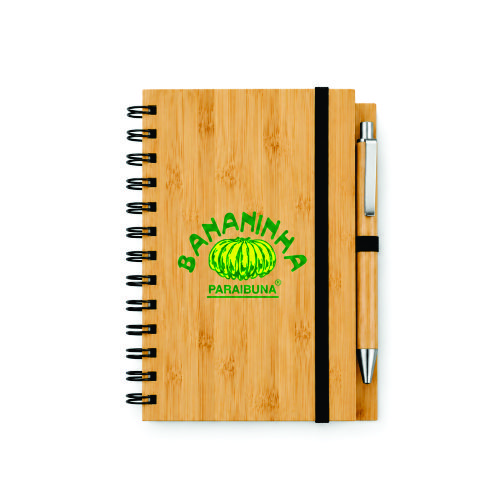 Caderno Com Caneta Em Bambu Personalizado