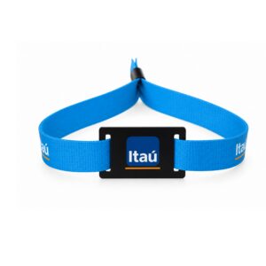 Pulseira de Tecido Ajustável com Chip RFID NFC Personalizada